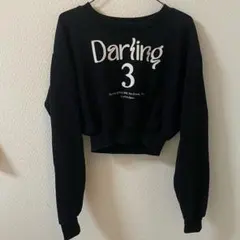 Darich ダーリッチ Darlingロゴ ショート丈スウェットトレーナー
