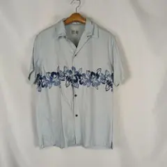 BOONPAL SPORTS　アロハシャツ　L　ライトブルー　B6286