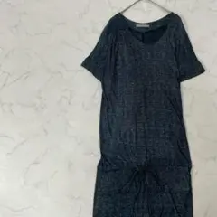 theory luxe 切替 パターン柄 クルーネック 半袖 チュニック 38のサムネイル