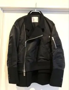 Sacai ウールアシンメトリーボンバージャケット テーラードジャケット　コート