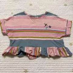 プチバトー♡3ans 95cm♡配色可愛いボーダートップスのサムネイル