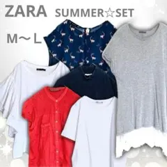 美品 ZARA ザラ BASIC TRF　サマー バリエーション トップス　６枚