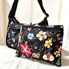 LESPORTSACカラフル花柄ショルダーバッグ&ポーチ