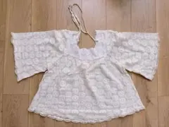 ParA vion 花柄刺繍 レース 半袖 トップス ハンブルのサムネイル