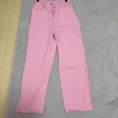 ストレートデニム パンツ ピンク