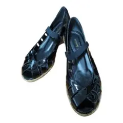 Hills Avenue オープントゥサンダル ストラップ付き エナメル素材