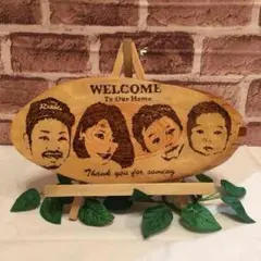 天然木に描いた似顔絵 プレゼント ギフトにも オーダー