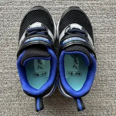 瞬足 15.0cm スニーカー ブラック×ブルー 未使用 タグなし