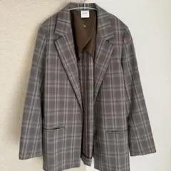 スピック&スパン　ROSETTEグレンチェックジャケット