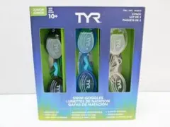 TYR 子ども用 水泳ゴーグル 水中メガネ 3点セット ブルー ブラック