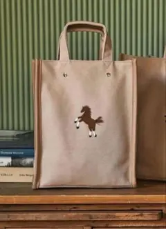 SEVEN TEN 馬刺繍 キャンバス トートバッグ - メルカリ