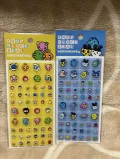 たまごっち　DROP BLOCK SEAL タイルみたいなシール　2種類セット