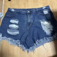 SHEIN ダメージデニムショートパンツ 3XL