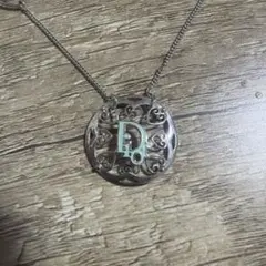 【Dior】ハートデザイン ネックレス ブルー