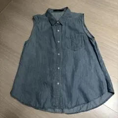 AZUL デニム　シャツ　ノースリーブ　M