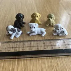 犬のミニチュアフィギュア6体セット