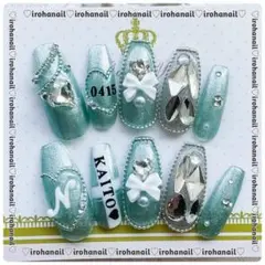 ネイルチップ オーダー受付中 量産型 ワンホン ロング 推し活 マグネット 韓国