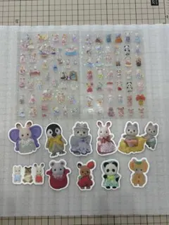 シルバニアファミリー ホログラムシール2枚　ダイカットステッカー セット　②