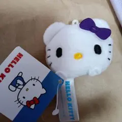 ハローキティ おてて付フェイスプチマスコット パープル