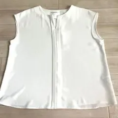 OPAQUE.CLIP ノースリーブトップス ホワイト