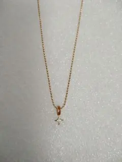 agete K10 ダイヤモンド（0.03ct）ネックレス