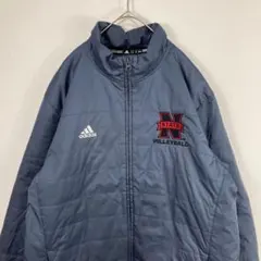 USA古着 adidas アディダス 中綿 ブルゾン ジャケット グレー