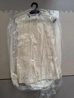 【新品未使用】プチハイネックレースブラウス