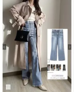 フレアデニムパンツ ブルーのサムネイル