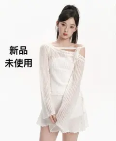 ANDWANG Coquette Ribbon Knit Top - メルカリ