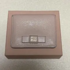 miu miu 長財布 バイカラー リボン パスケース付 - メルカリ