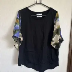 FOR THE PEOPLE TOKYO 花柄五分袖トップス