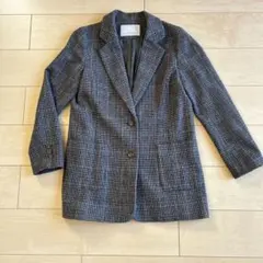 再値下げ　ナノユニバース　テーラードジャケット グレー系 チェック