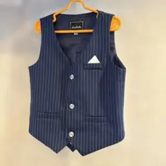 ネイビーストライプ　フォーマルベスト　パンツ　サイズ130