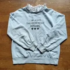 〘最終価格〙Papellapiz フリルトレーナーライトブルー