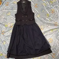 セットアップ 紺色ストライプ