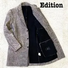 【美品】Editionチェスターコート カットオフ テクスチャード加工 日本製M
