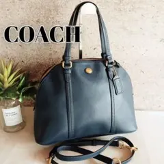美品 コーチ 2way レザー ショルダー ハンドバッグ 鞄 レディース メンズ