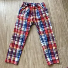 チェック柄 長ズボン 100cm