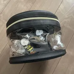 スヌーピー 円形ポーチ 黒（新品）