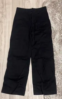 ブラック ワイドレッグ パンツ