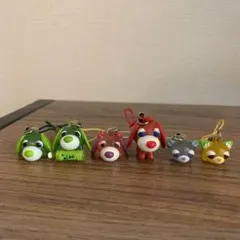 お茶犬、お茶ねこ　キーホルダー　6こセット