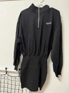 EGOIST　ブラック ジップアップ 長袖ワンピース