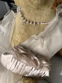 お呼ばれ用　ストール、バッグ、ネックレス3点セット