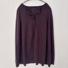 mizuiroind ケープチュニックカーディガン ナチュラルブラウン