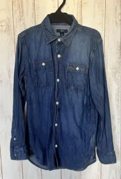 GAP ギャップ　デニムブルー 長袖シャツ 2ポケット　150㎝
