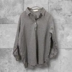 anySiS✨️エニィスィス　ギンガムチェック スキッパーシャツ