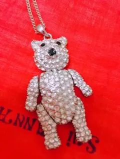 キラキラくまのネックレス