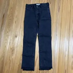 ストレートデニム フリンジ裾