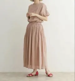 DOORS コットンボイルギャザーワンピース PINK