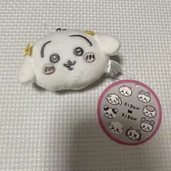 タグつき　ちいかわ　ミニがまぐち　リボン　うさぎ